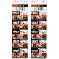 Amazon.com: Maxell LR44 (A76) Batteries, 20 Count : Health & Household